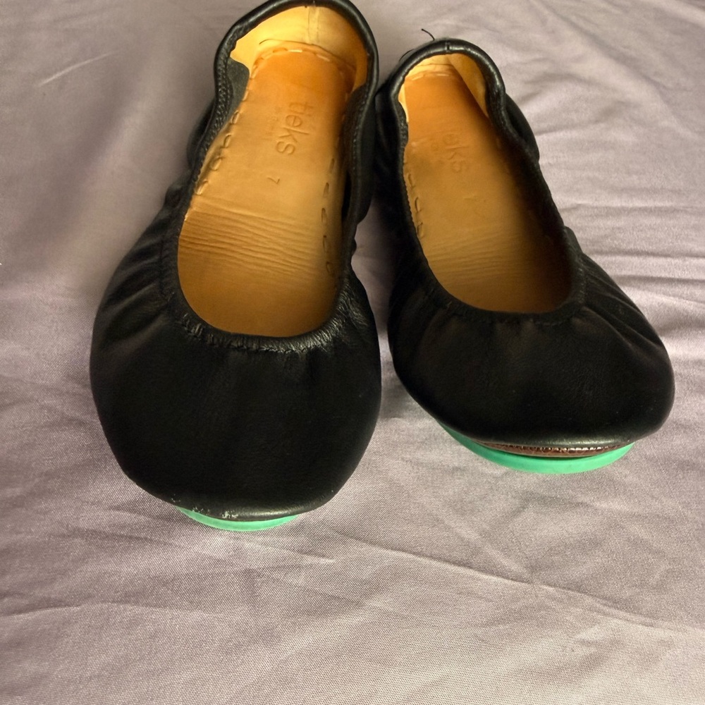 Tieks Matte Black Leather Flats